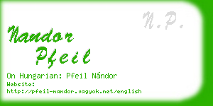 nandor pfeil business card