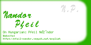 nandor pfeil business card